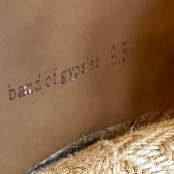 Band of Gypsies Andrea Ankle Booties Boots Block Heel Jute Textured Size 9.5 - Picture 9 of 12